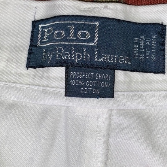 POLO by Ralph Lauren white Shorts w Navy Ponies 36 - Picture 6 of 8